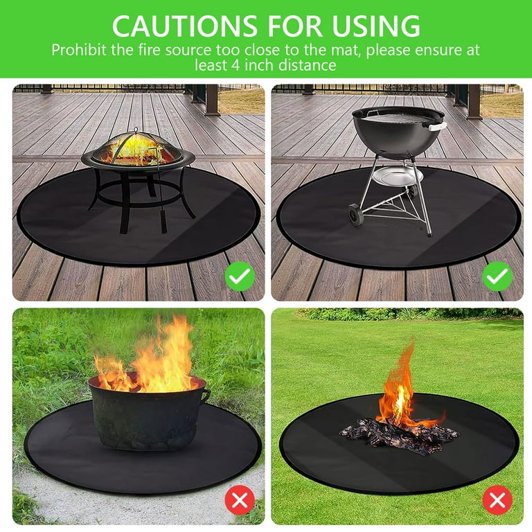 Fireproof mat for under grill hot sale