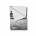 thumbnail image 2 of Black and White Soft Flannel Fleece Blanket, Rocks in Water at Shore of Lake Autumn Isolation Tranquility Environment, Cozy Plush for Indoor and Outdoor Use, 50" x 60", Black White, by Ambesonne, 2 of 6