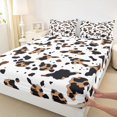 thumbnail image 3 of Homewish Chic Cheetah Print Queen Sheet Sets, Fashion Abstract Polkadot Flat and Fitted Sheet, Teens Adult Men Women Super Cozy Room Decor, 4 Pieces, 3 of 7