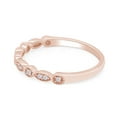 thumbnail image 2 of 1/10 CT Round Cut Natural White Diamond Eternity Infinity Wedding Band Ring In 14K Rose Gold Over Sterling Silver (Color: I-J, Clarity: I2-I3, 0.10 Cttw) -8, 2 of 5