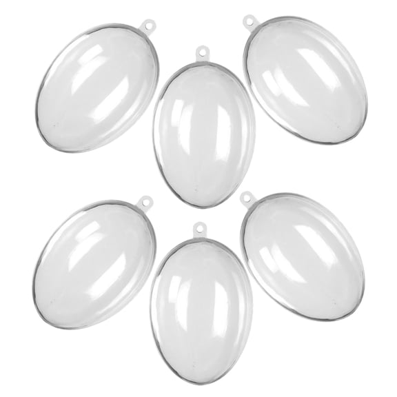 Zehuanyu 6pcs Clear Fillable Easter Egg Ornaments for Home Decorations Plastic Transparent Hanging Eggs for DIY Crafts Easter Candy Boxes
