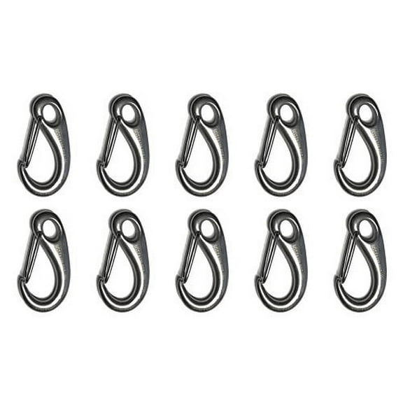 10 pieces Stainless Steel 316 Spring Gate Snap Hook Clip 2" Marine Grade Lobster Claw