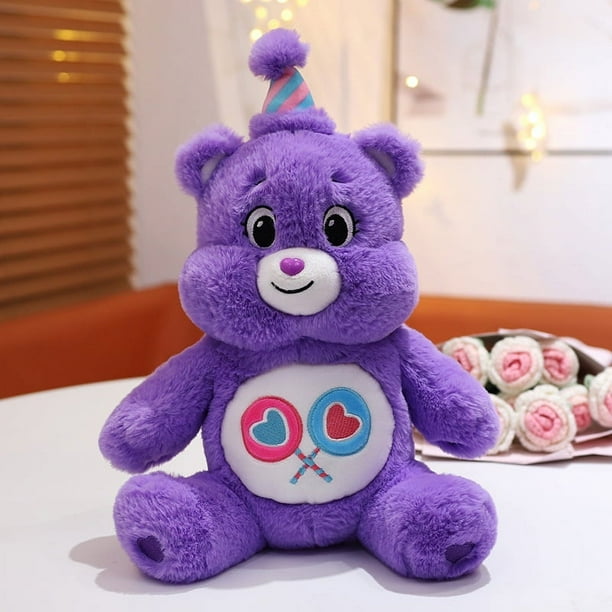 MINISO - Nuevo diseño de oso de peluche arcoíris cariñoso, compañero de sueño para niñas, bebés, niños, oso azul y rosa, juguetes de peluche, regalo de cumpleaños