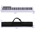 thumbnail image 2 of Gymax 88 Clé Portable Piano Numérique MIDI Clavier W / Pédale Blanc, 2 of 10