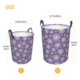 thumbnail image 3 of Susaid Daisies Flowers Print Waterproof Oxford Cloth Storage Circular Laundry Hamper BasketCapacity for Home-Medium, 3 of 6