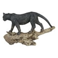 thumbnail image 4 of Ebros Animal Jungle Black Panther Prowling On Distressed Tree Log Figurine 8"L, 4 of 9