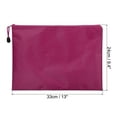 thumbnail image 2 of Uxcell A4 Document Pocket Storage Pouch Waterproof Zipper File Bags, Rose Red 5 Pack, 2 of 6