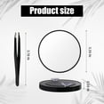 thumbnail image 2 of LQQBOX 10x Magnifying Mirror, Easy Mounting Magnifying Mirror with Suction Cups and Tweezers Magnifying Makeup Mirror Small for Travel Stick on Shower Mirror for Men Women, 3.39 Inch, Black, 2 of 7