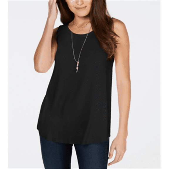 Style & Co Women's Swing Fit Tank Top Black Size M