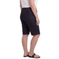 thumbnail image 5 of Turtle Bay New York Women’s Lightweight Denim Bermuda Shorts, Elastic Waist, Plus Sizes, 5 of 9