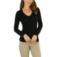 thumbnail image 4 of ToBeInStyle Women's Long Sleeve V-Neck T-Shirt, 4 of 5