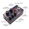 thumbnail image 4 of MOSKYAudio Overdrive Guitar Effect Pedal 4 Mode Switch & Volume/Bass/Treble/Gain Controls Compact Portable Digital Overdrive Guitar Effector Effect Processor for Electric Guitar - TRANSPARENT DRIVE, 4 of 7