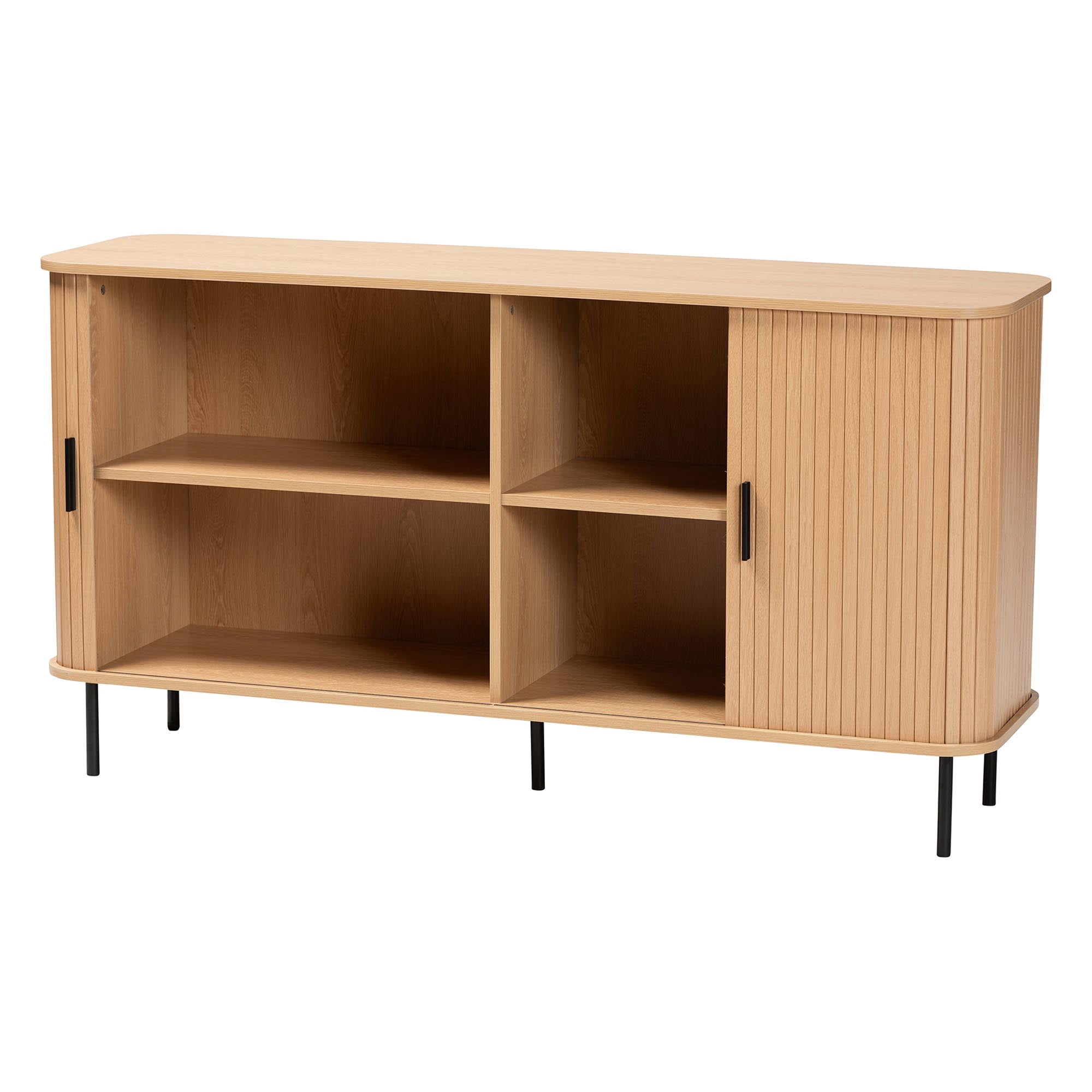 Baxton Studio Lucia Mid-Century Sideboard, 55", Light Oak