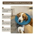 thumbnail image 3 of MIDOG Inflatable Dog Neck Donut Collar, Soft Polyester Recovery Cone for Small Medium Large Dogs & Cats, Blue, Large, 3 of 9