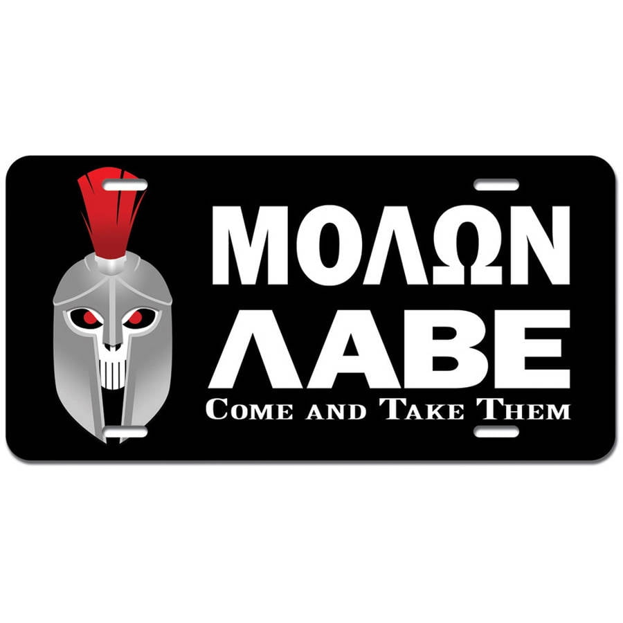MOLON LABE customize any state DON'T TREAD ON ME LICENSE PLATE COME AND TAKE 