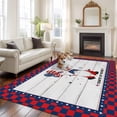 thumbnail image 3 of Country of Washable Area Rug 5 x 7 ft The Free Gnome Rustic Wood Grain Plaid, Soft Non Slip Rugs Stain Repellent Indoor Felt Carpet for Living Dining Room Bedroom Home Office, 3 of 9