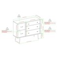 thumbnail image 5 of Commode Moderne 5 Tiroirs en Métal et Bois en Noyer Foncé, 5 of 5