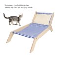 thumbnail image 4 of Wood Elevated Cat Bed, Scratch Resistance Innovative Cat Beach Chair with Coconut Scratching Post for Indoor, 4 of 7
