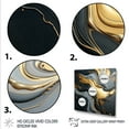 thumbnail image 3 of Designart "Fusion of Gold and Grey Volcano I" Abstract Framed Wall Art - Gold Abstract Marble Bedroom Framed Canvas Wall Art, 3 of 6