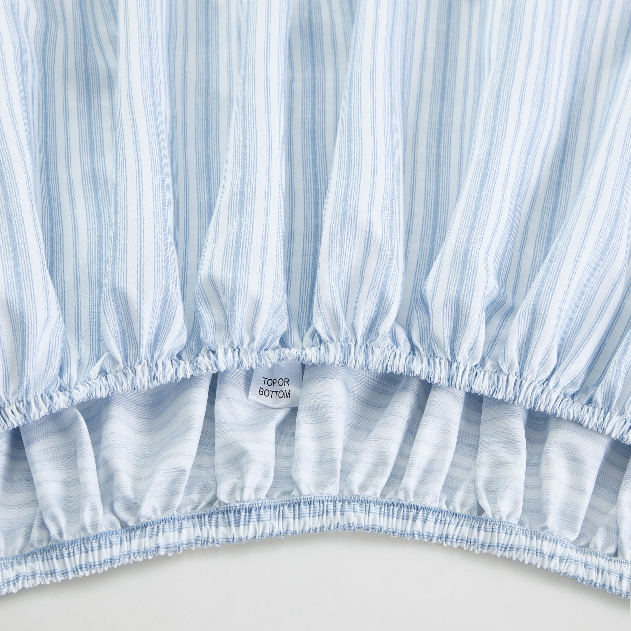 Mainstays Super Soft Brushed Microfiber Bed Sheet Set, Blue Stripe, Full, 4 Piece