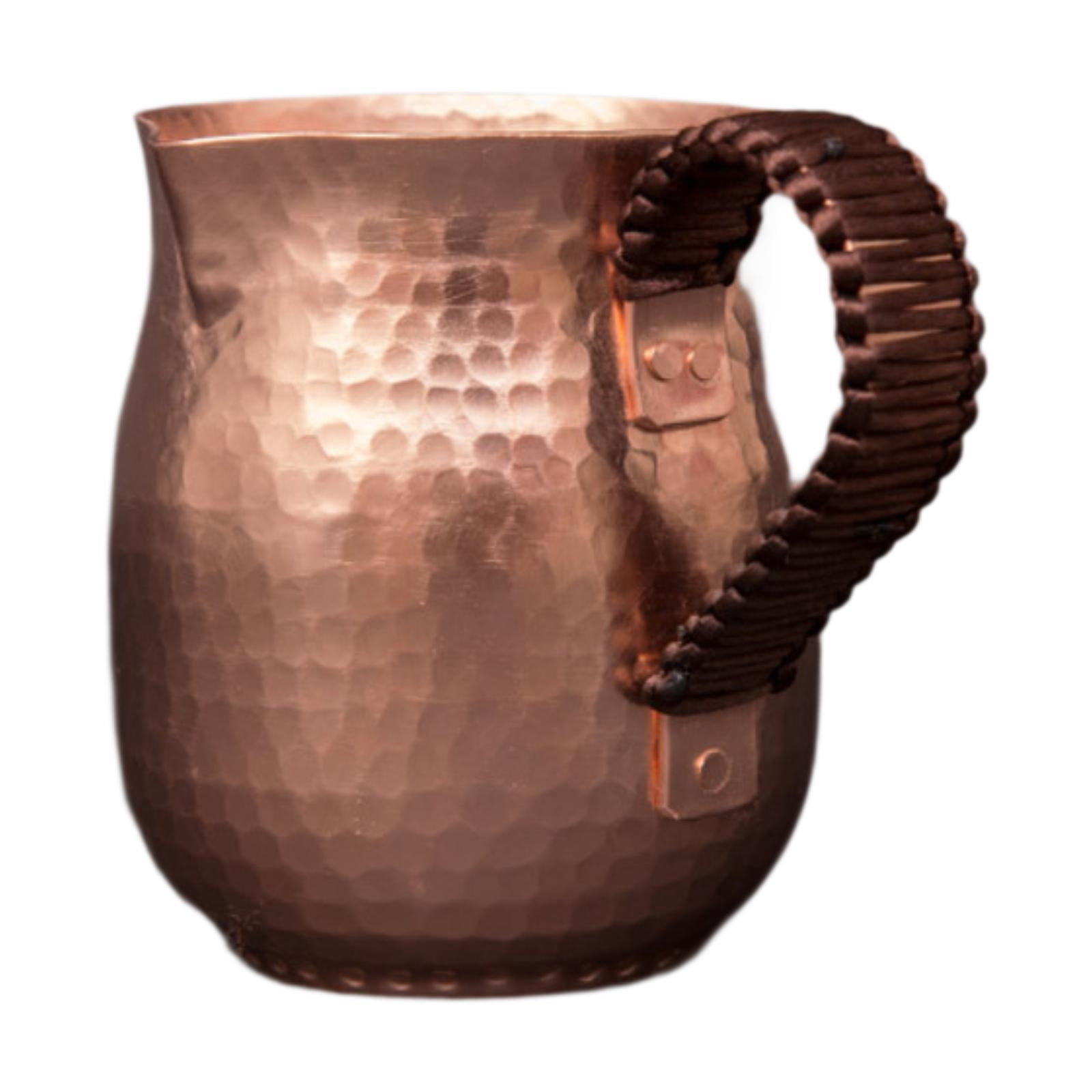 Baoblaze Copper Cup Drinkware Espresso Steaming Pitcher for Camping Picnic Restaurant 450ml