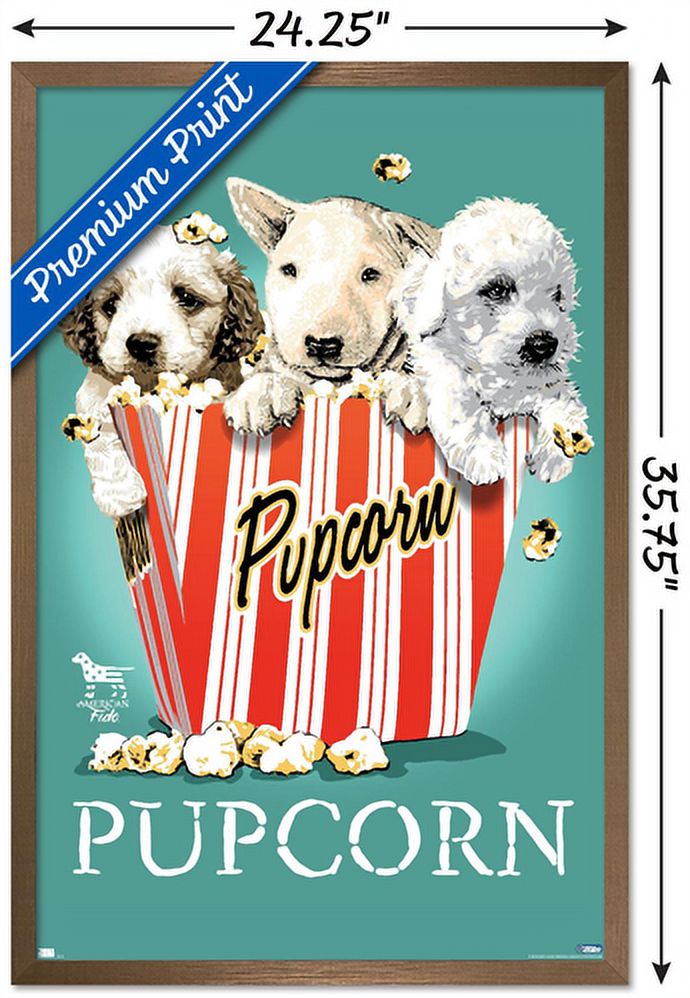 Jim Baldwin - Pupcorn Wall Poster, 22.375" x 34" Framed