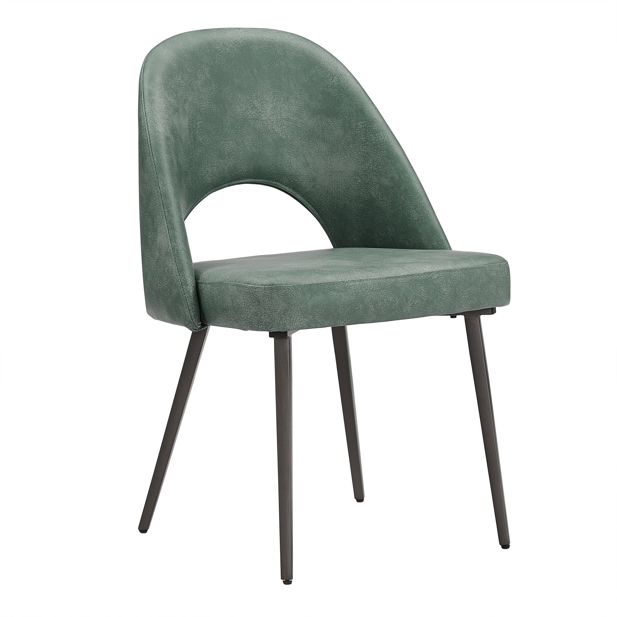 Weston Home Kolten Upholstered Dining Chairs, Set of 2, Teal PU Leather