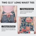 thumbnail image 6 of Pioneer Flower Floral Print Pattern Apron-Garden Aprons for Women with Pockets-Cotton Linen Waterproof Kitchen Cooking Gardening Aprons Adjustable for Kitchen,Cooking,BBQ and Salon 33x27 Inch, 6 of 7