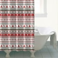 thumbnail image 4 of Red and White Christmas Striped Pattern Shower Curtain 72"x72" ,Bathroom Decorative Shower Curtains Set with 12 Hooks,Modern Waterproof Washable Shower Curtain, 4 of 6