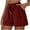 Wine, variant on Taqqpue Women's Sweat Shorts Loose Cotton French Terry Drawstring Summer Workout Casual Solid Lounge Shorts Plus Size Shorts with Pockets