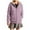 Pink-2, variant on Women's Plaid Jackets Full Zip Long Sleeve Drawstring Hooded Cardigans Casual Color Block Coats Stylish Outfits with Pockets (L, Purple)
