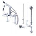 thumbnail image 2 of Mason Hill Collection Clawfoot Tub Deck Mount Contemporary Gooseneck Tub Faucet with Handshower Complete Set, 2 of 2