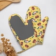 thumbnail image 4 of Hirioo Pineapples Sharks In Hawaiian for Silicone Oven Mitts for BBQ, Baking, Cooking, Set of 2, Heat Resistant 260℃, Non-Slip Kitchen Essentials, 4 of 6