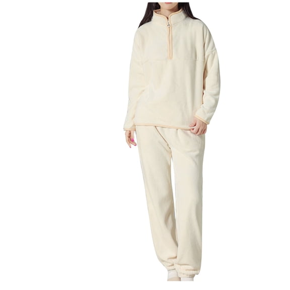 ShomPort Women's Fuzzy Pajamas Set Fleece Pjs Pullover and Pants Loose Loungewear Plush Comfy Sleepwear Sets