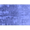 thumbnail image 1 of Ahgly Company Machine Washable Indoor Rectangle Oriental Blue Industrial Area Rugs, 2' x 5', 1 of 4