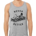 thumbnail image 2 of Never Better Skeleton Tank Top Unisex Large Grey, 2 of 5