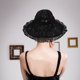 thumbnail image 4 of Hytrove Women's Black Lace Bucket Hat with Wide Brim Lightweight Foldable Design for Sunshade, 4 of 8