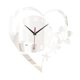 thumbnail image 1 of Reloj de pared con forma de corazón, decoración de pared, reloj decorativo de acrílico para dormitorio y hogar. Plata, 1 of 8