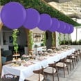 thumbnail image 5 of PMU Premium Latex Balloons - Jumbo Size Balloons for Birthdays, Wedding Parties, Baby Shower, Indoor & Outdoor Party Events & Decoration Supplies - Made in USA, 36 Inch Quartz Purple, Pkg/4, 5 of 6