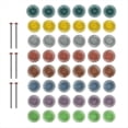 thumbnail image 1 of Kit de 48 Discos de Cerdas Radiales de 1 Pulgada con Vástago de 3 mm para Herramientas Rotativas, Rueda Abrasiva para Joyería, Madera y Metal, 1 of 6