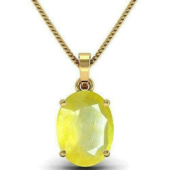 Arenaworld 2.00 Carat Yellow Sapphire Pendant/Locket (Pukhraj Stone Panchadhatu