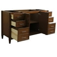 thumbnail image 3 of MCM 60" Single Sink Solid Wood Vanity in Walnut (Cabinet Only), 3 of 8