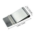 thumbnail image 2 of OFFIGAM 5-Pack Stainless Steel Money Clips, Slim Cash and Card Holder Wallet Replacement Accessories, 2 of 6