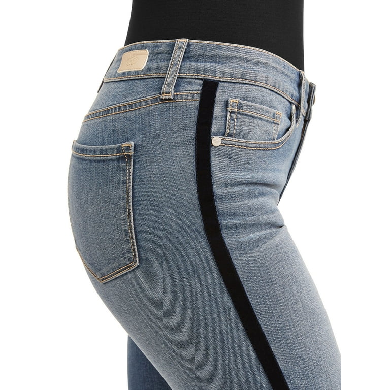 Sofia Jeans Sofia Skinny Velvet Side Stripe Mid Rise Stretch Ankle Jean Women s Light