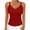 3 - Red, variant on Aobny Seamless Leisure Women's Tank Tops Blue Basic Slimming Tops Ribbed Crew Neck Muscle Tank Tops for Women