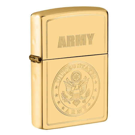 Zippo U.S. Army High Polish Brass Pocket Lighter