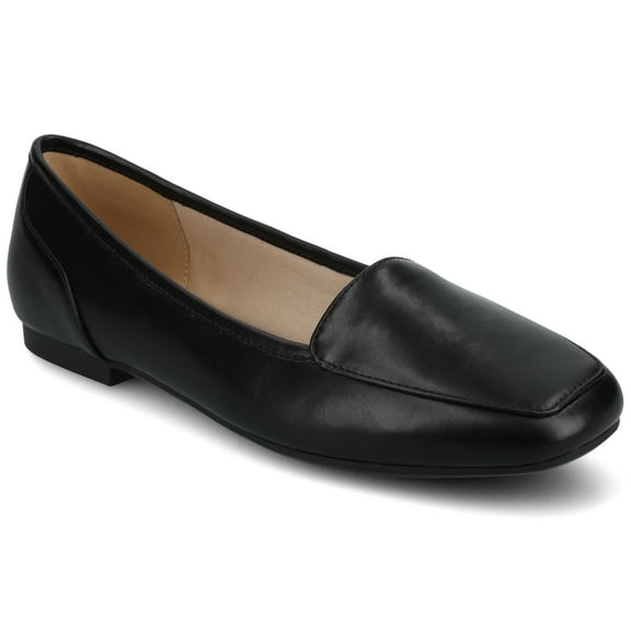 Journee Womens Noelia Square Toe Casual Comfort Career Ballet Flats, Widths Available