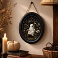 thumbnail image 3 of Spooky Ghost Halloween Oval Wall Art Framed Dark Academia Decor, 3 of 4