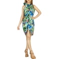 thumbnail image 5 of LA LEELA Women's Beachwear Summer Bikini Wraps Beach Wrap Sarong Skirt Bathing suit Swim Cover ups for Swimwear Coverups Women One Size Sky, Jungle Landscape, 5 of 6