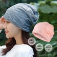 thumbnail image 3 of Qarigey Gorro de nailon y LICRA para mujer, gorros con estilo, accesorios ajustables para la cabeza, gorro de punto, tocado de otoño, azul Sombreros Rosado Qarigey AP011230-05, 3 of 6